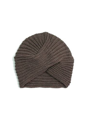 Čepice - turban hnědá