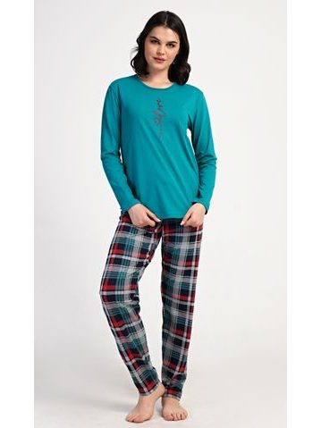 Dámské pyžamo dlouhé Love - petrolejová