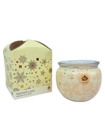 ARÔME Svíčka 90 g ve skle a flower boxu, Snowflake