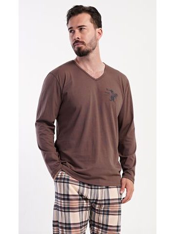 Pánské saténové pyžamo Adam vínové