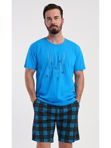 Pánské pyžamo krátké 79142P - lékořice bílá