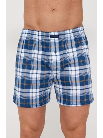 Bavlněné trenýrky Cornette Comfort 336 modré káro