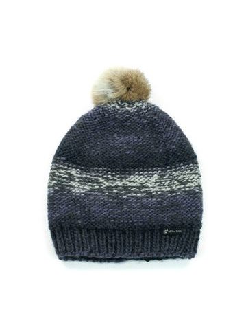 Tmavě šedé Ručně Šité Rukavice Pompom