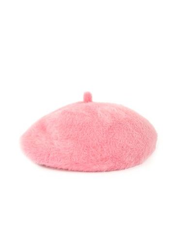 Klasický baret s anténkou růžový