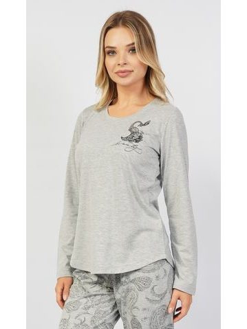 Dámské pyžamo kapri Mia - šedá