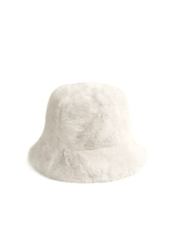 Plyšový klobouk - ecru