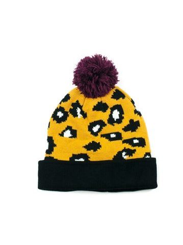 Ozdobená čepice žlutá