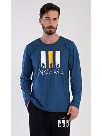 Pánské pyžamo dlouhé Oliver - petrolejová