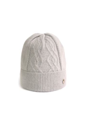 Angorská čepice - světlešedá