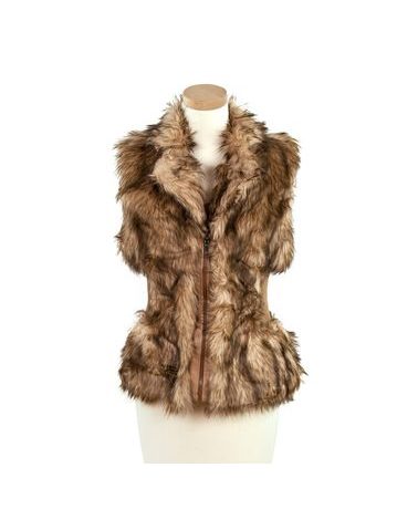 Kožíšková vesta hnědá