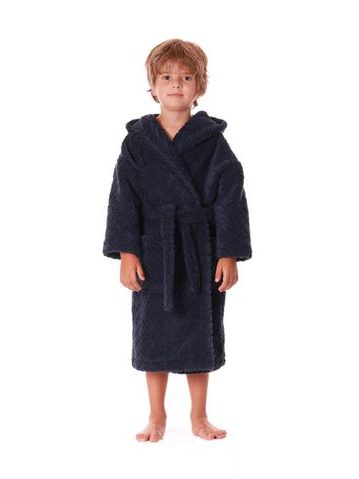 Dětský župan s kapucí Athena tmavě modrý