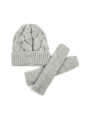 Čepice, palčáky - šedá