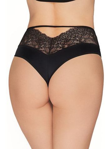 Tanga s vyšším pasem 158 černá