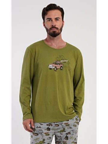 Pánské saténové pyžamo Adam vínové