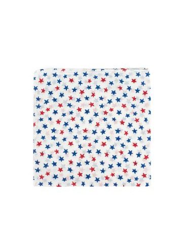 Bandana bílý šátek do vlasů s hvězdičkami