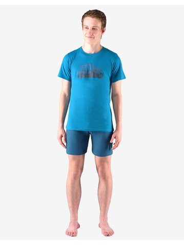 GINA dětské pyžamo krátké chlapecké 69004P - měsíc petrolejová