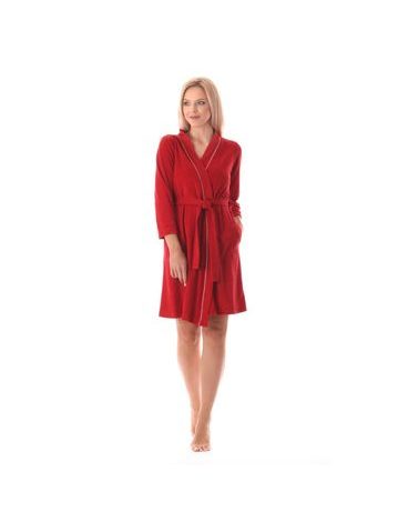 Dámský župan BARI kimono 3/4 tmavě červená