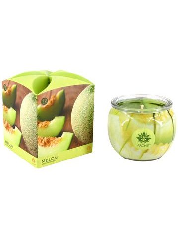 ARÔME Svíčka 90 g, ve skle a flower boxu, Melon