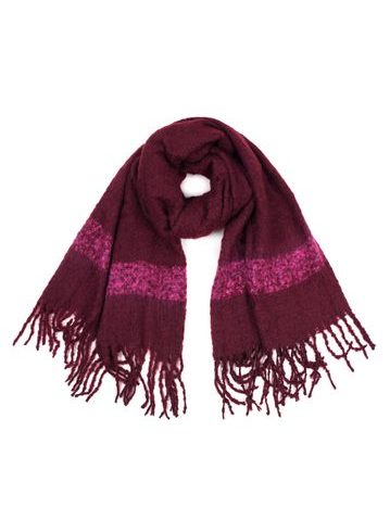 Šál se střapci - červený