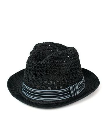 Černý měkký trilby klobouk