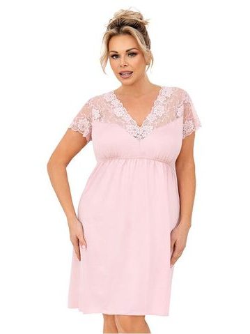 Noční košilka Livia plus size růžová
