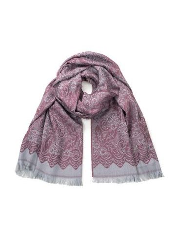 Šál Indie zima - fialkovošedý