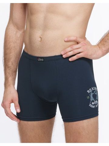 Pánské boxerky delší nohavička, šité, s potiskem 74177 - lékořice bílá