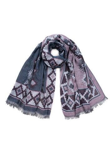 Šál Aztécké potěšení - růžovomodrý