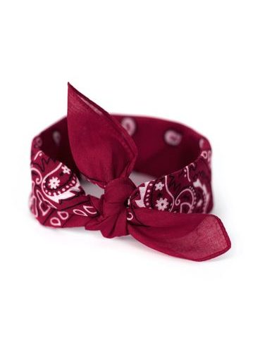 Šátek do vlasů pin-up vínový