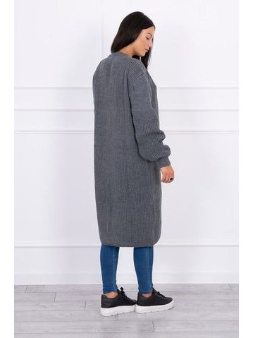 Dlouhý cardigan fuchsiový