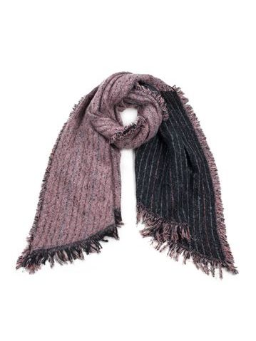 Šál se střapci - fialkový