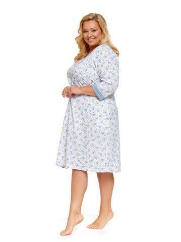 Dámská noční košile Opal bílá s květinami