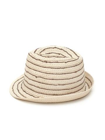 Soft trilby klobouk s hnědými proužky