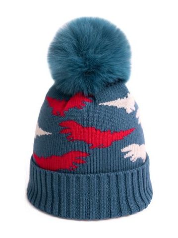 Dinousauří čepice - modrá