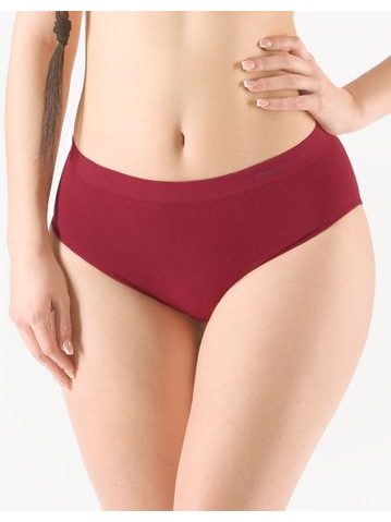 GINA dámské kalhotky klasické ve větších velikostech, větší velikosti, bezešvé, jednobarevné Bamboo PureLine 01001P - brandy