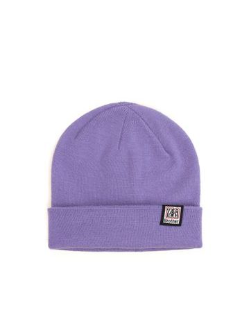 Čepice beanie dvojitá fialová