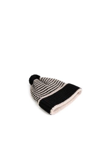 Šedá čepice s mopsem a bambulí