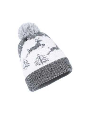 Zimní čepice s norským vzorem růžová