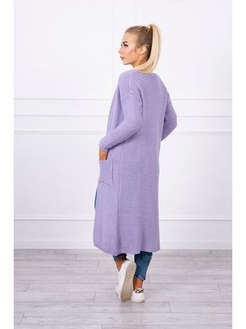 Dlouhý cardigan fuchsiový
