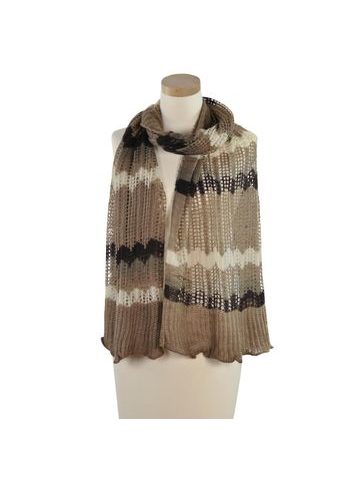 Ažurový šál béžový