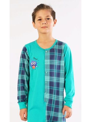 Pánská noční košile s krátkým rukávem Samuel - světle modrá