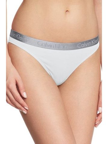 Dámské kalhotky tanga CALVIN KLEIN Radiant Cotton bílé