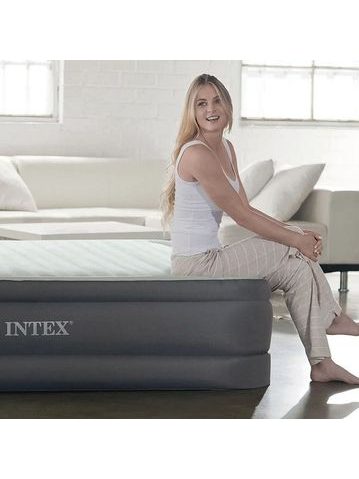 INTEX Nafukovací QUEEN DURA-BEAM matrace s USB150 152 x 203 x 30 cm