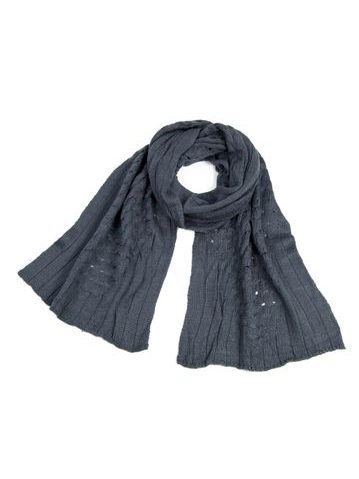 Hřejivý zimní šál tmavě šedý