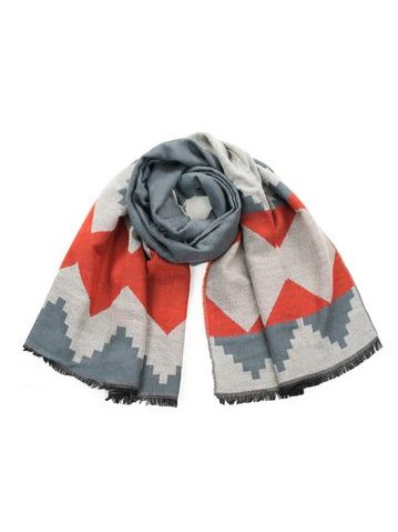 Šál geometrické šílenství červený