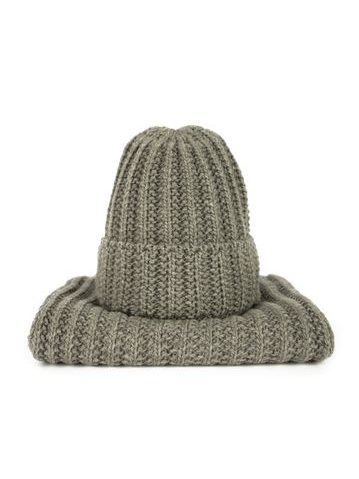 Čepice, šála - šedá