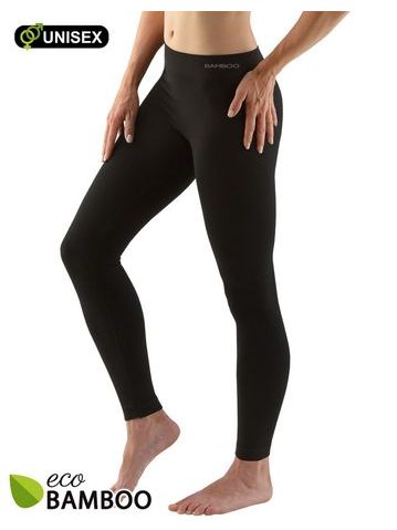 GINA dámské legíny dlouhé, bezešvé, klasické Eco Bamboo 95031P - tm. šedá