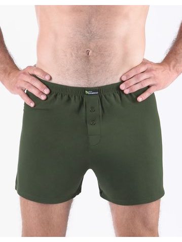 Pánské trenky volné, šité, jednobarevné Eco Bamboo 75194 - lahvová