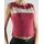 Dámský top tílko, širší ramínka, šité 98031P - vínová písková