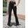 GINA dámské kalhoty zvonové prodloužená délka, dlouhé, šité, klasické, jednobarevné 96002P - černá